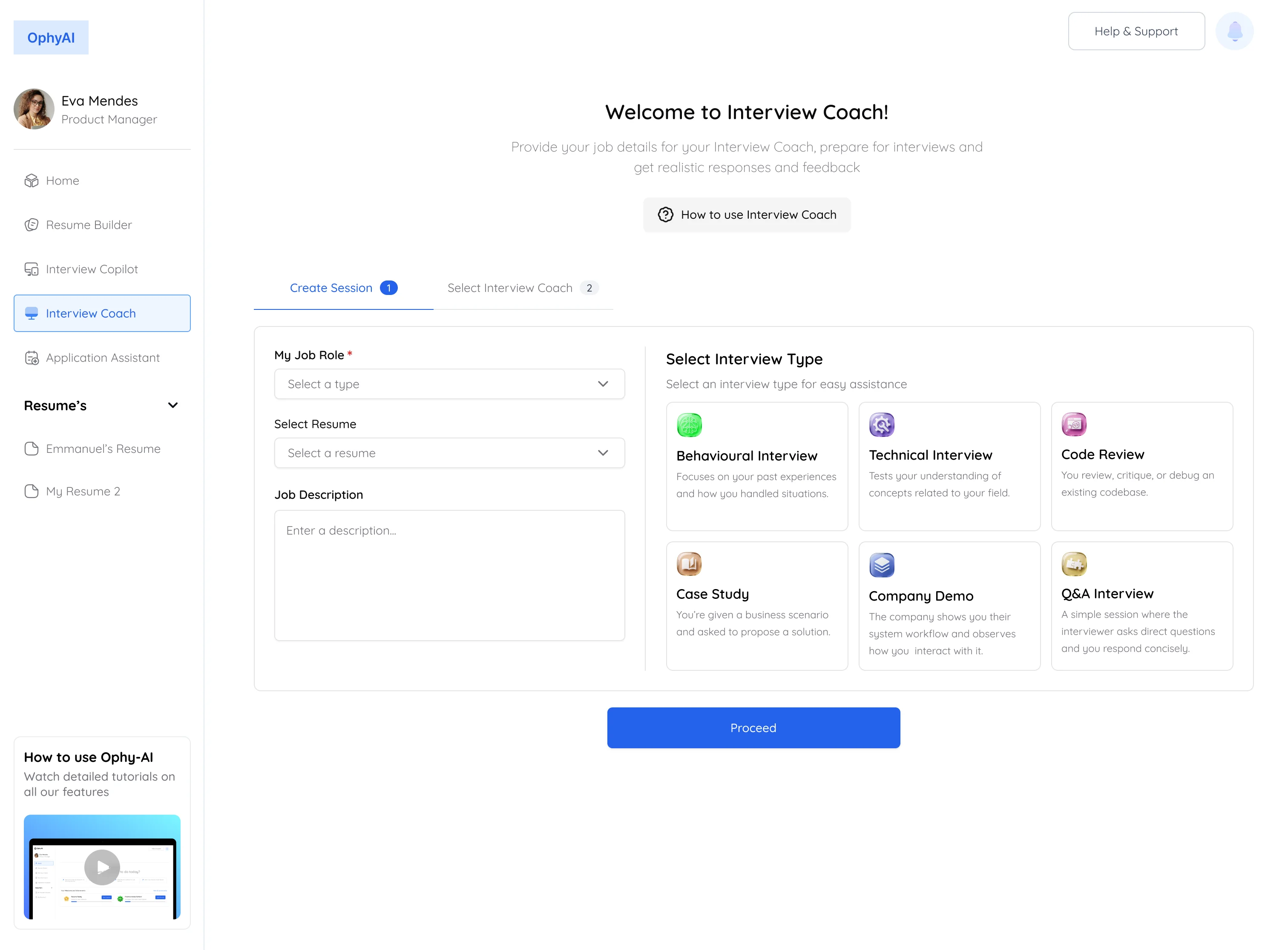 OphyAI app screenshot